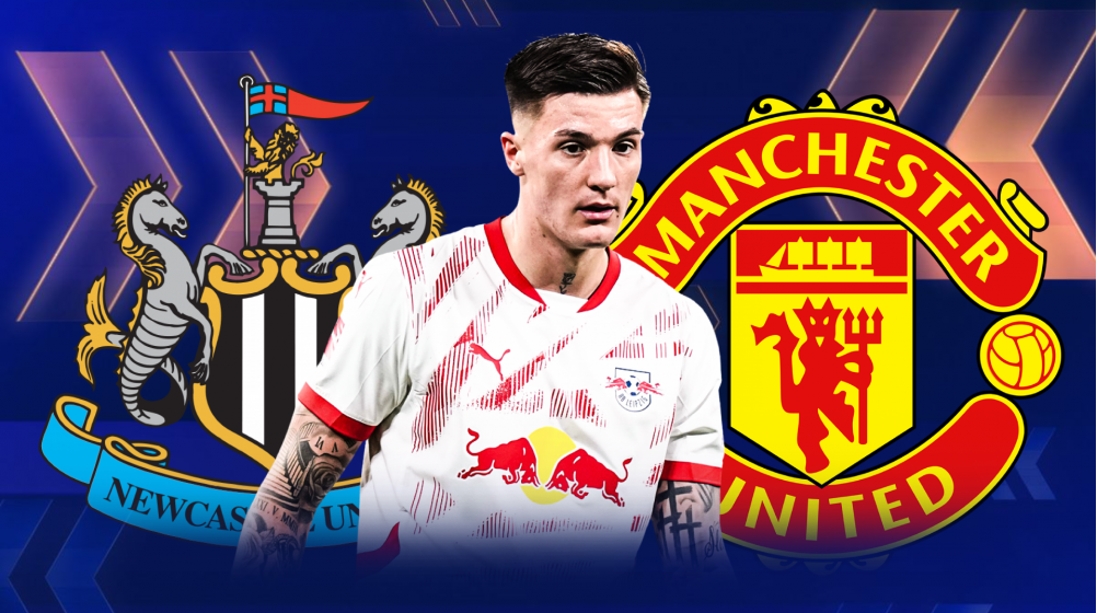 Newcastle & Manchester United battle for Benjamin Sesko - Is 6'5