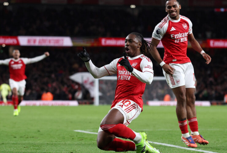 Eberechi Eze rubs salt in wound with hat-trick as Arsenal crush Tottenham in north London derby