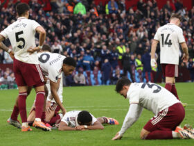 Arsenal title hopes dented in Aston Villa loss without Gabriel or Saliba